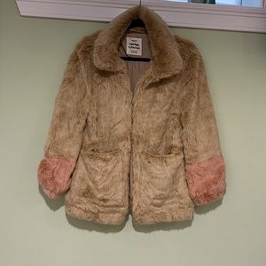 ZARA girls fur coat